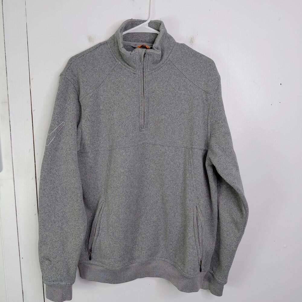 Callaway Sweater Mens Large C Tech Quarter Zip Pullover Gray Casual Golf